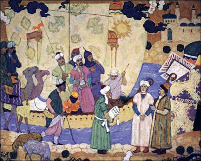 Illustration of the expedition led by Ahmad Ibn Fadlan./Ph. DR